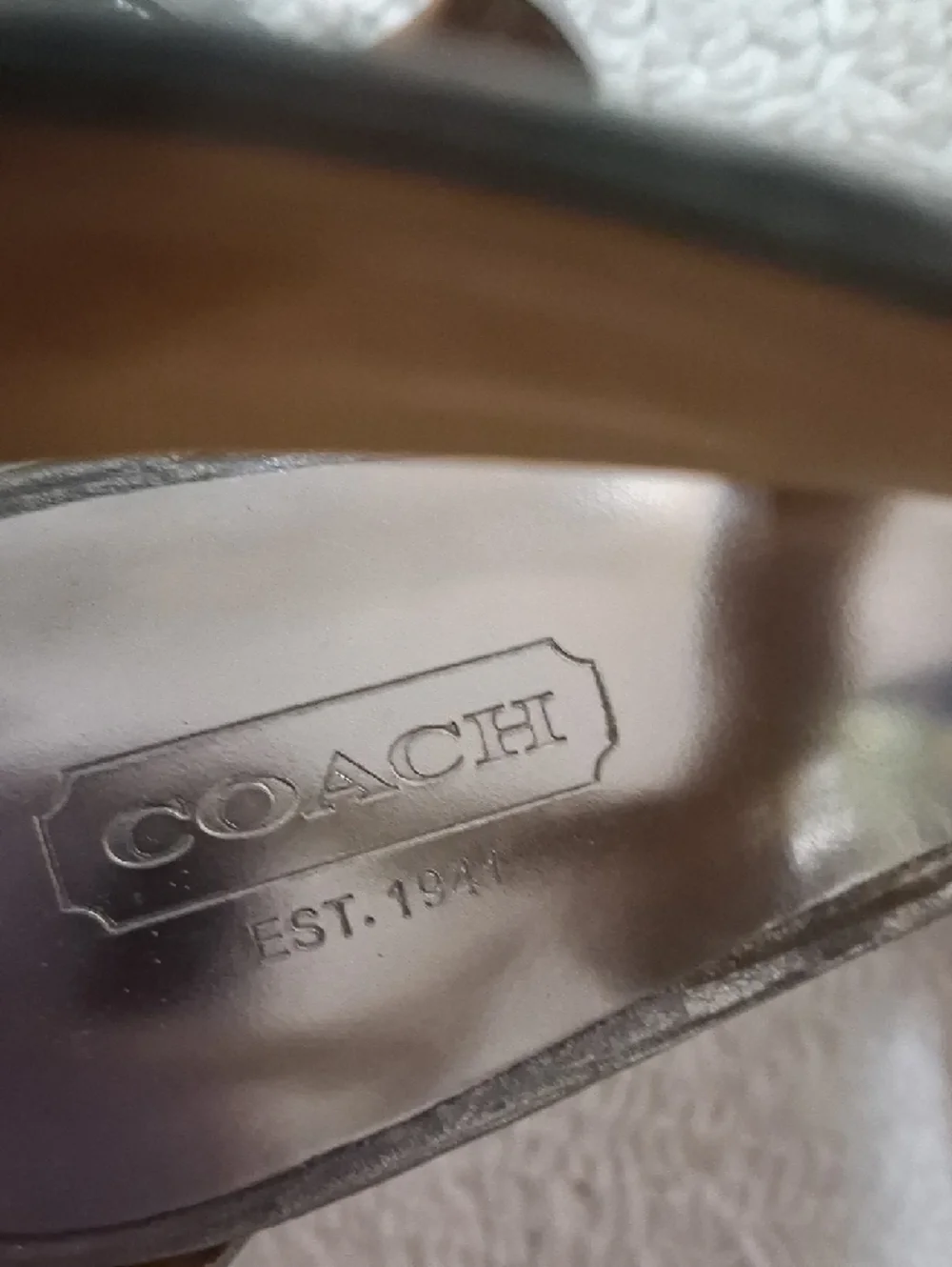Coach Silver Metallic Strappy High Heel Sandals